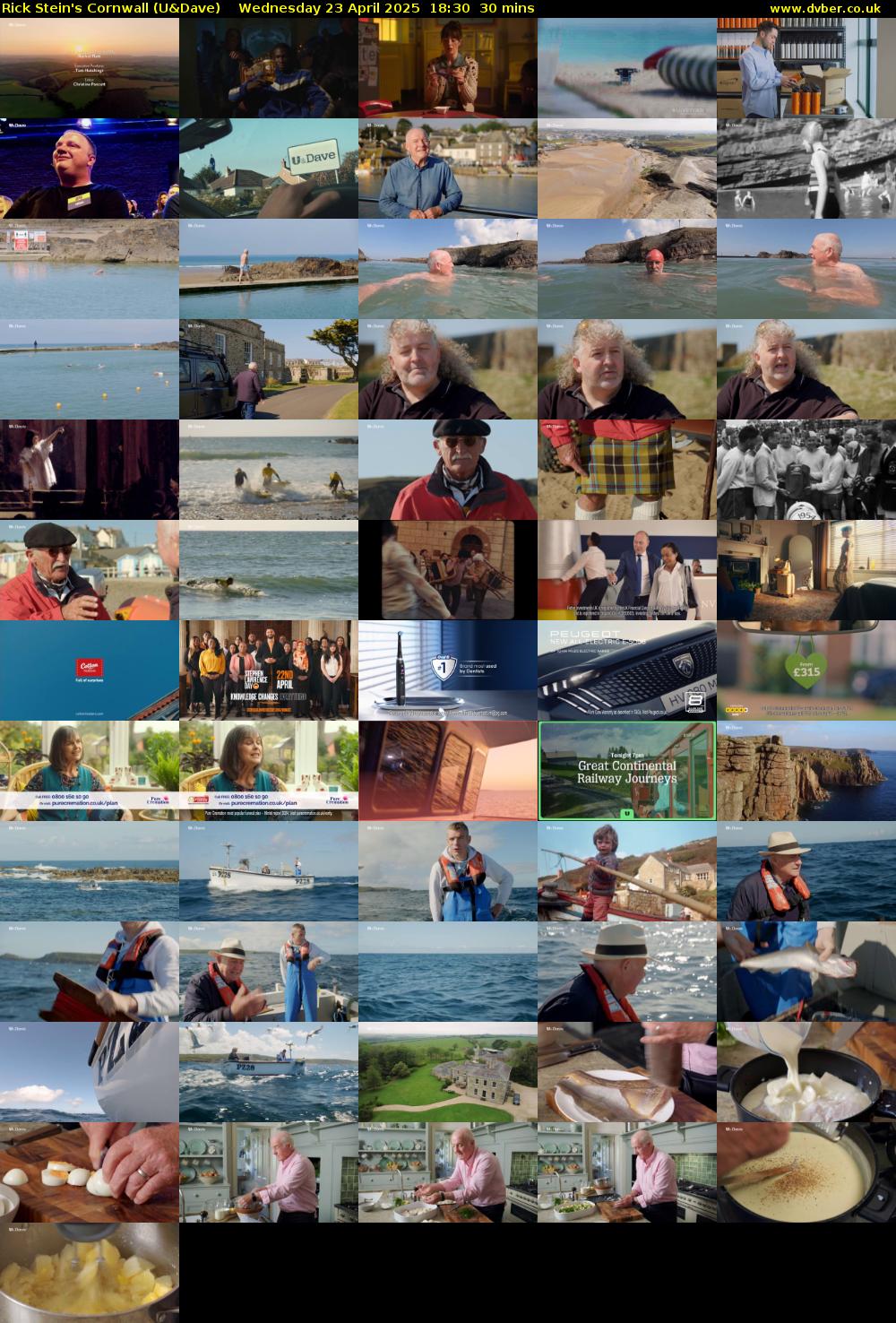 Rick Stein's Cornwall (U&Dave) Wednesday 23 April 2025 18:30 - 19:00