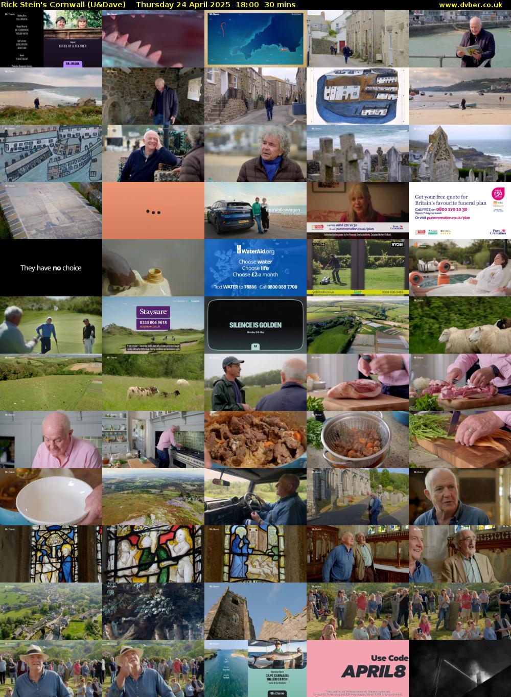 Rick Stein's Cornwall (U&Dave) Thursday 24 April 2025 18:00 - 18:30