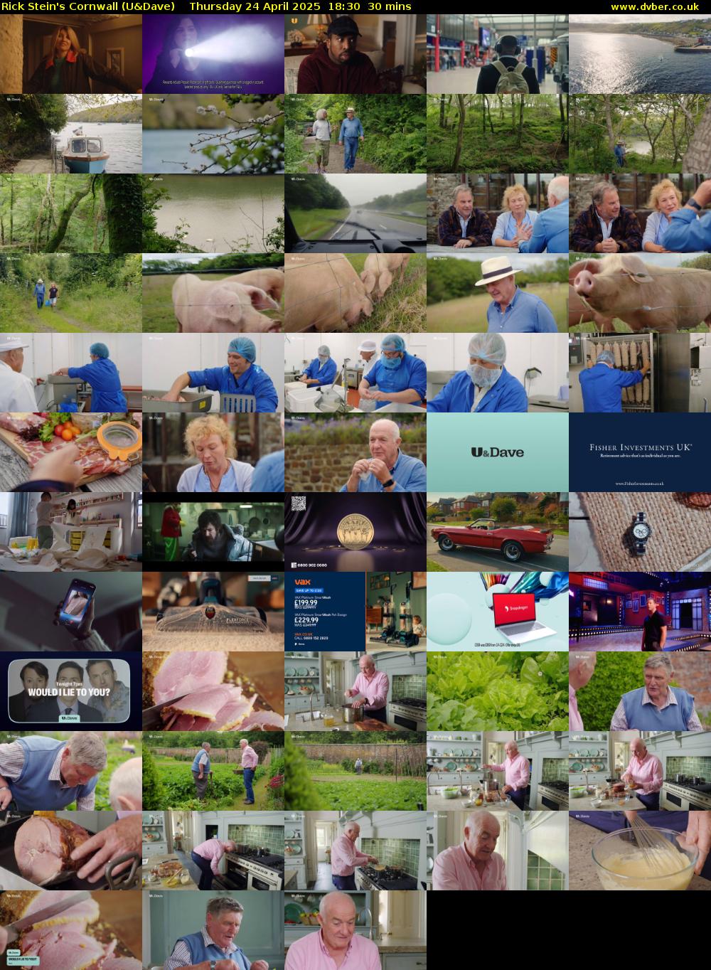 Rick Stein's Cornwall (U&Dave) Thursday 24 April 2025 18:30 - 19:00