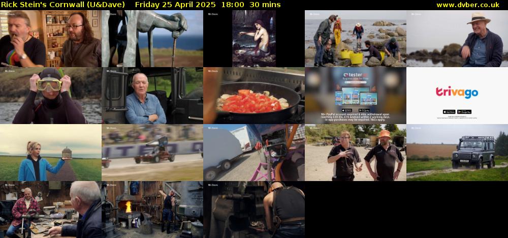 Rick Stein's Cornwall (U&Dave) Friday 25 April 2025 18:00 - 18:30