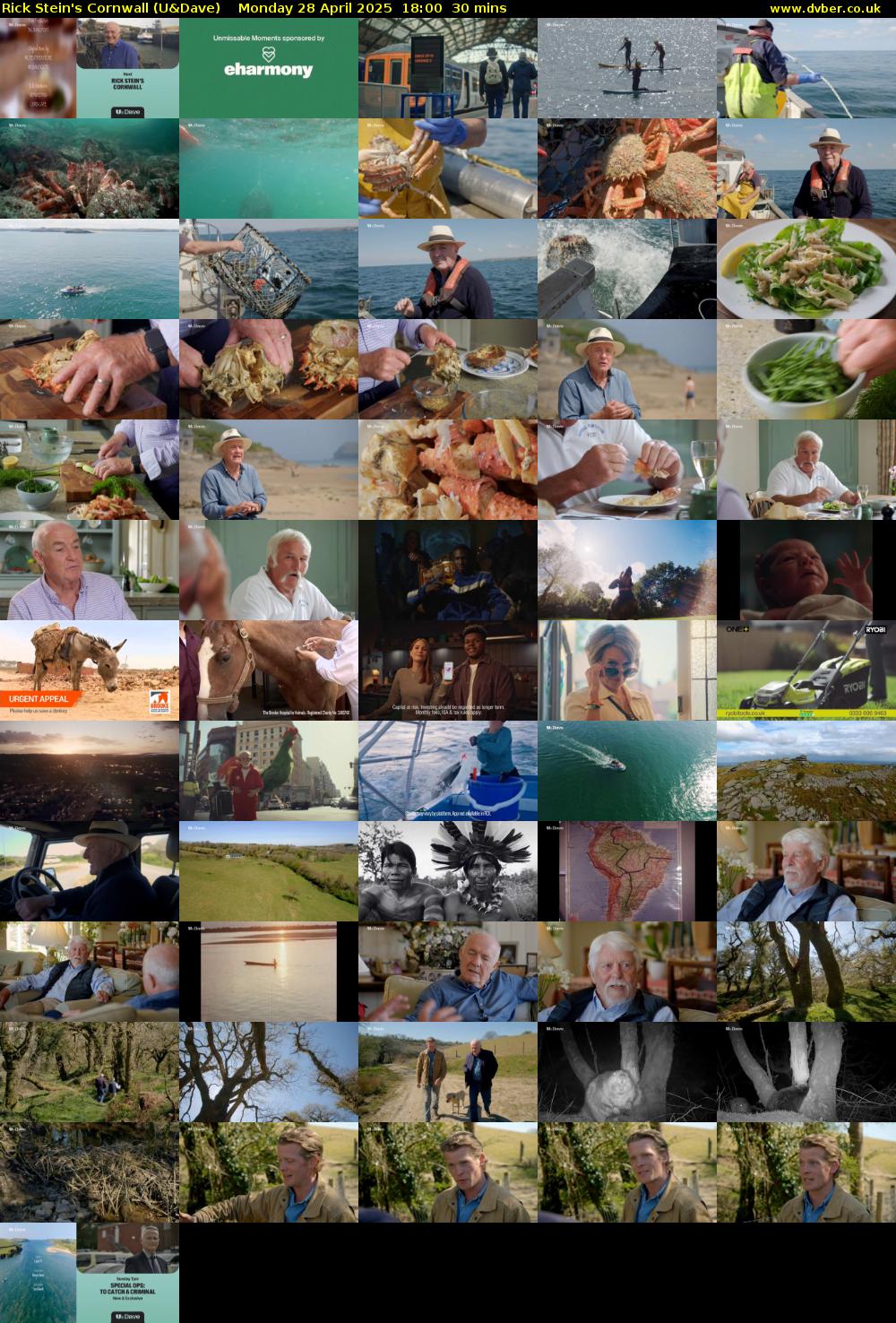 Rick Stein's Cornwall (U&Dave) Monday 28 April 2025 18:00 - 18:30