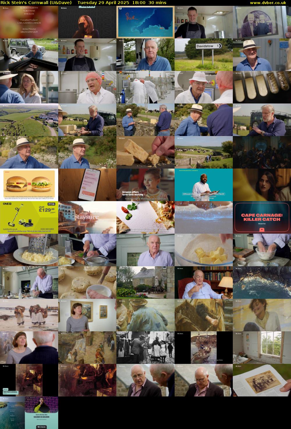 Rick Stein's Cornwall (U&Dave) Tuesday 29 April 2025 18:00 - 18:30