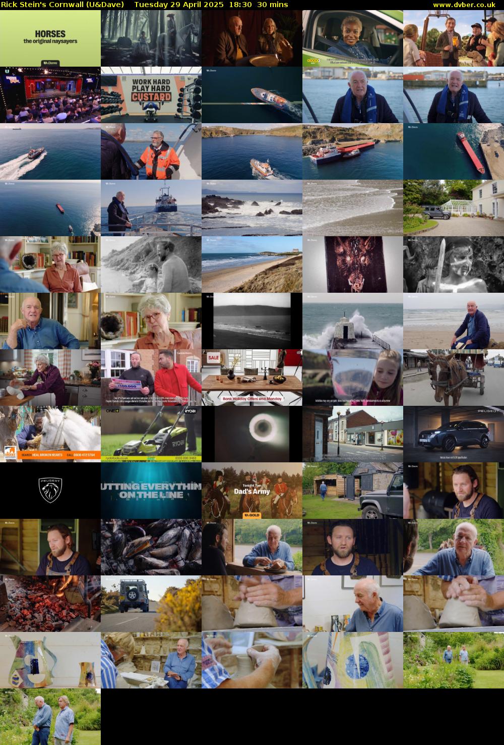 Rick Stein's Cornwall (U&Dave) Tuesday 29 April 2025 18:30 - 19:00