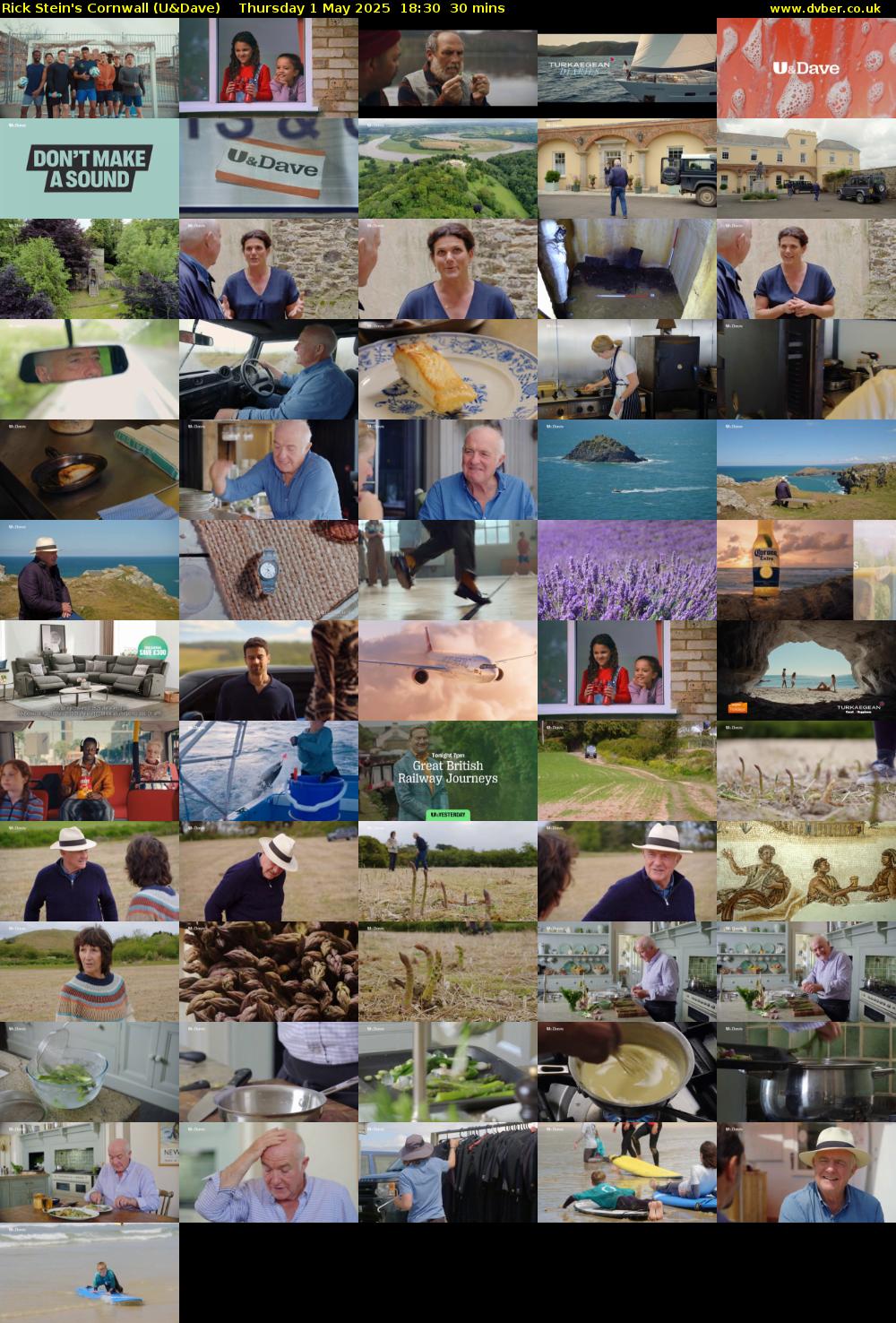 Rick Stein's Cornwall (U&Dave) Thursday 1 May 2025 18:30 - 19:00