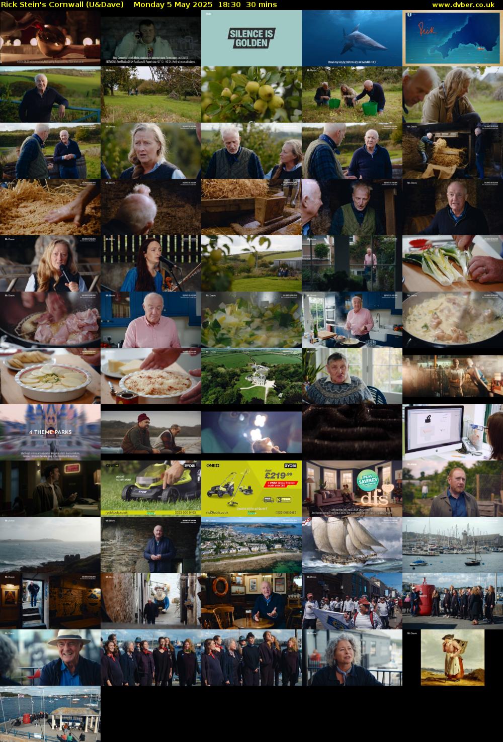 Rick Stein's Cornwall (U&Dave) Monday 5 May 2025 18:30 - 19:00