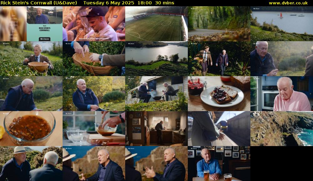 Rick Stein's Cornwall (U&Dave) Tuesday 6 May 2025 18:00 - 18:30