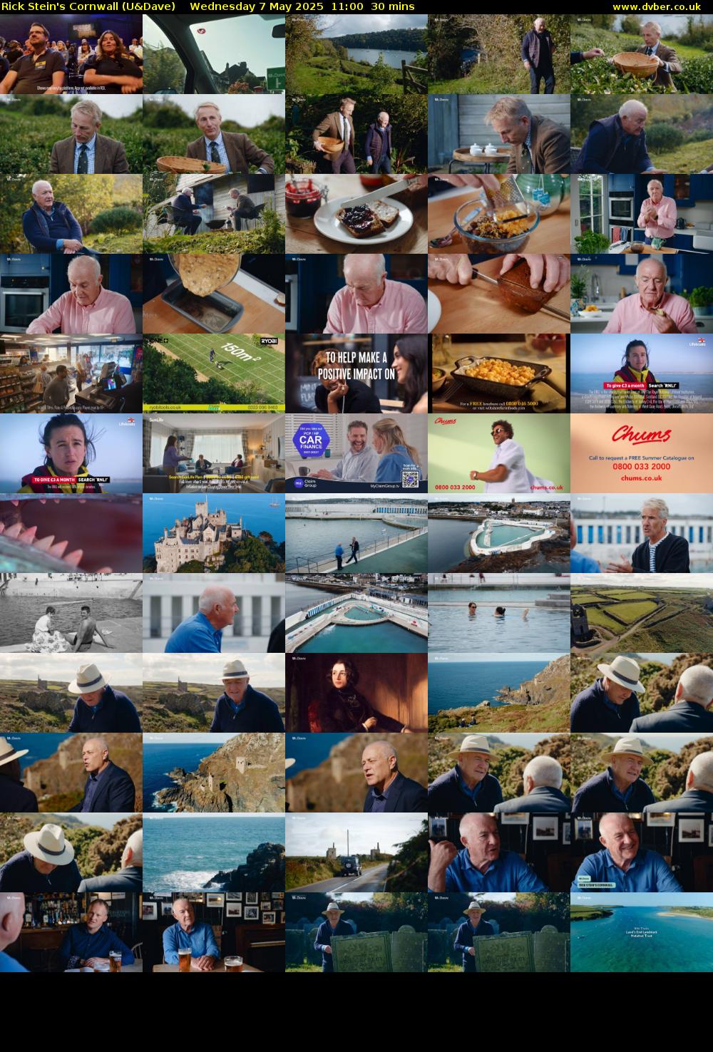 Rick Stein's Cornwall (U&Dave) Wednesday 7 May 2025 11:00 - 11:30