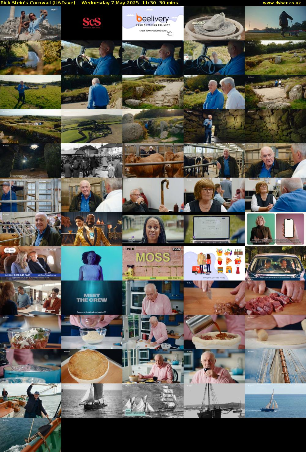Rick Stein's Cornwall (U&Dave) Wednesday 7 May 2025 11:30 - 12:00