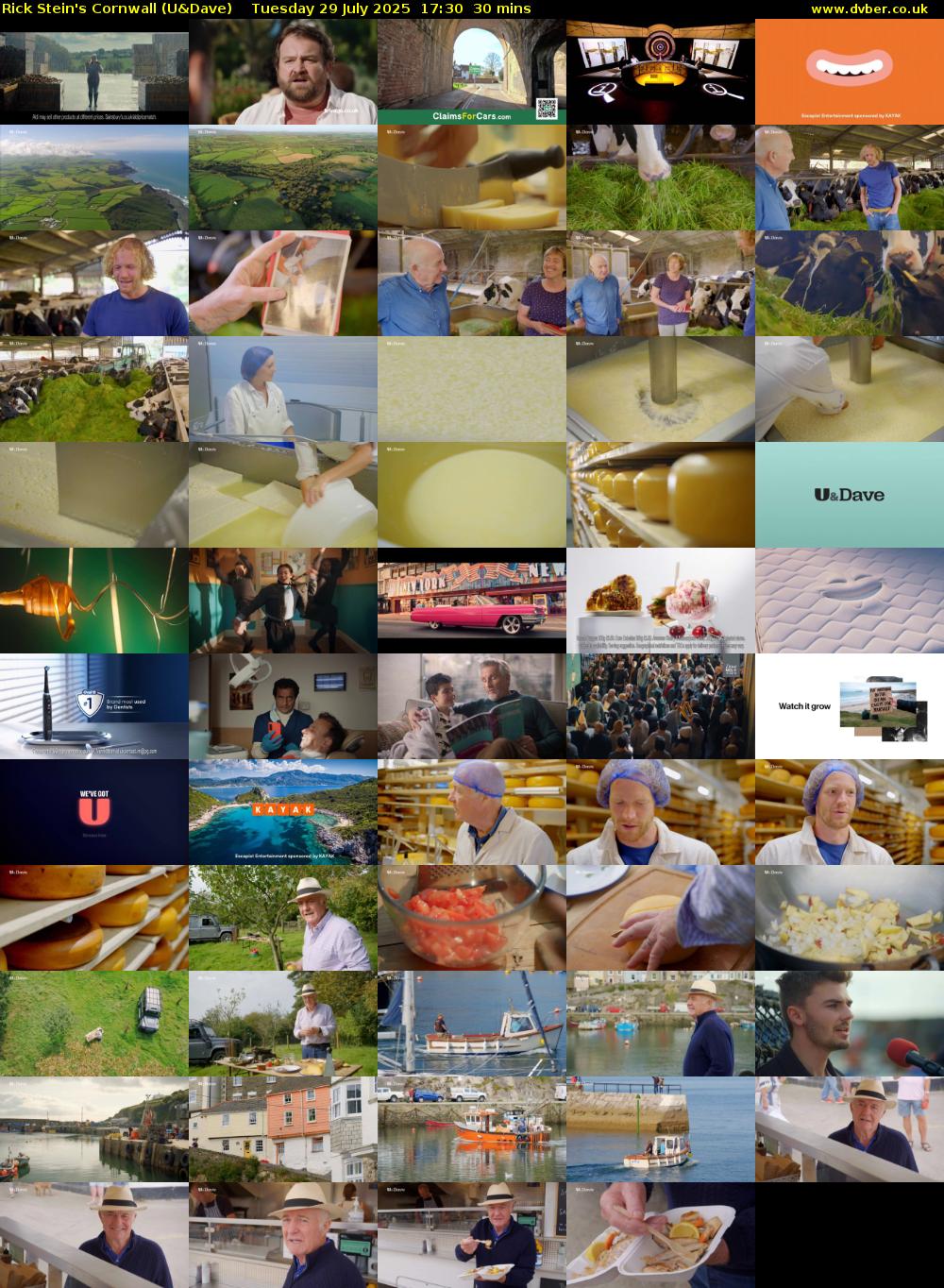 Rick Stein's Cornwall (U&Dave) Tuesday 29 July 2025 17:30 - 18:00