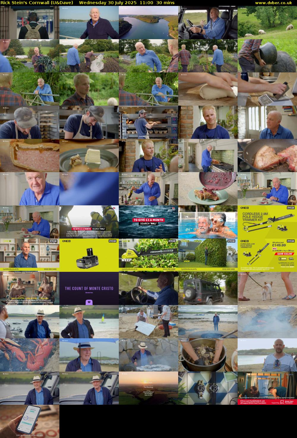 Rick Stein's Cornwall (U&Dave) Wednesday 30 July 2025 11:00 - 11:30