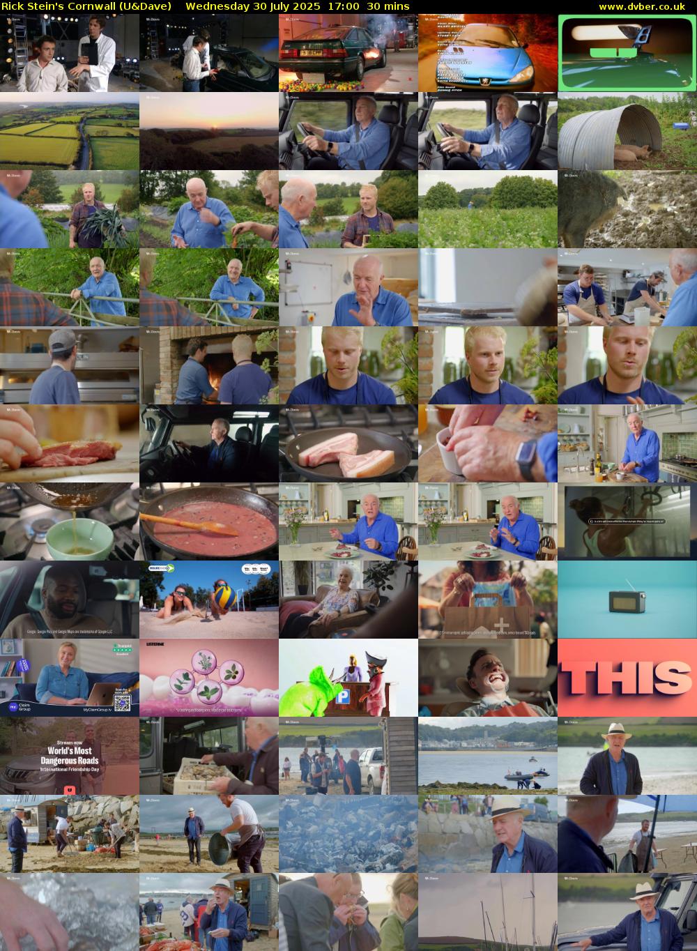 Rick Stein's Cornwall (U&Dave) Wednesday 30 July 2025 17:00 - 17:30