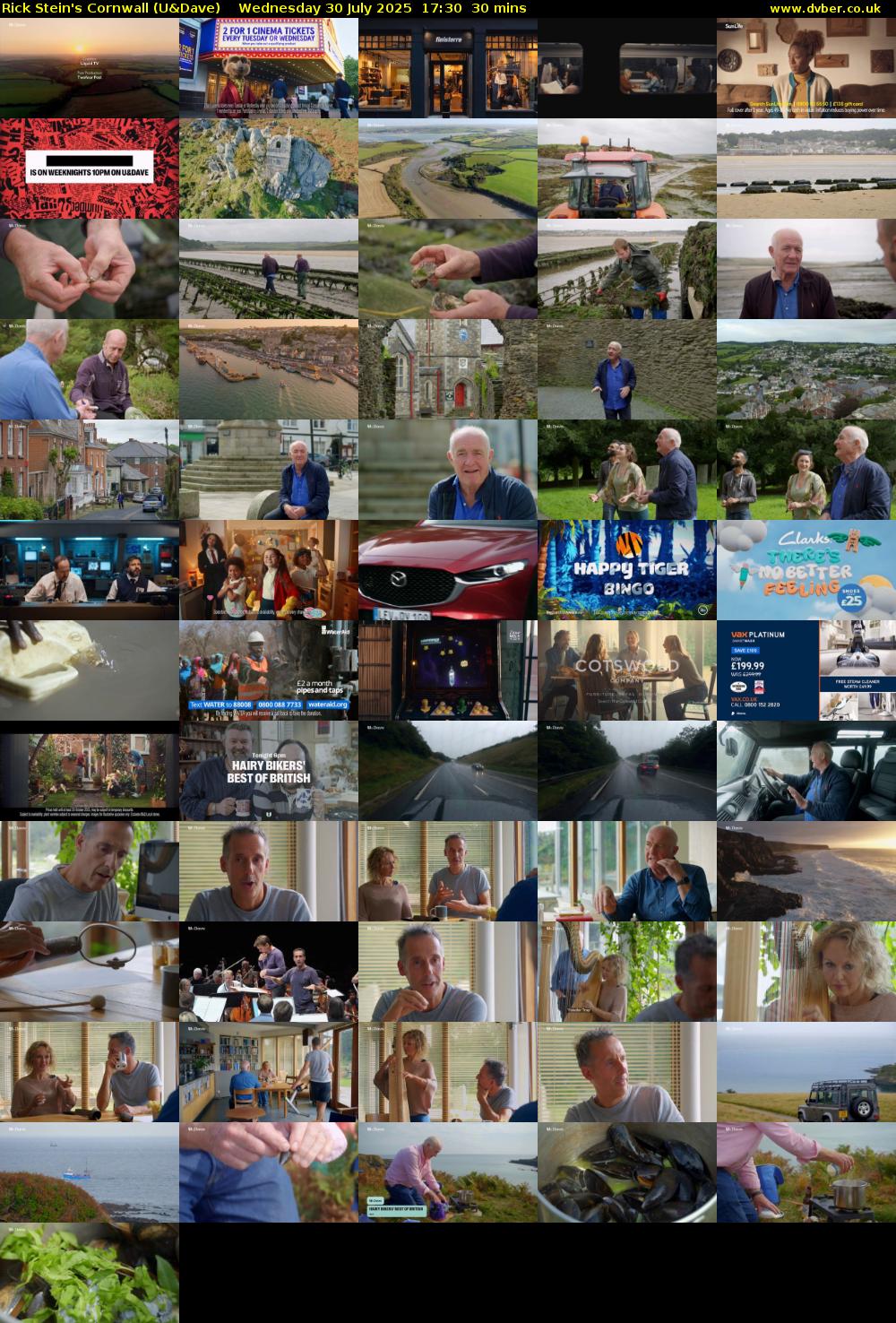 Rick Stein's Cornwall (U&Dave) Wednesday 30 July 2025 17:30 - 18:00