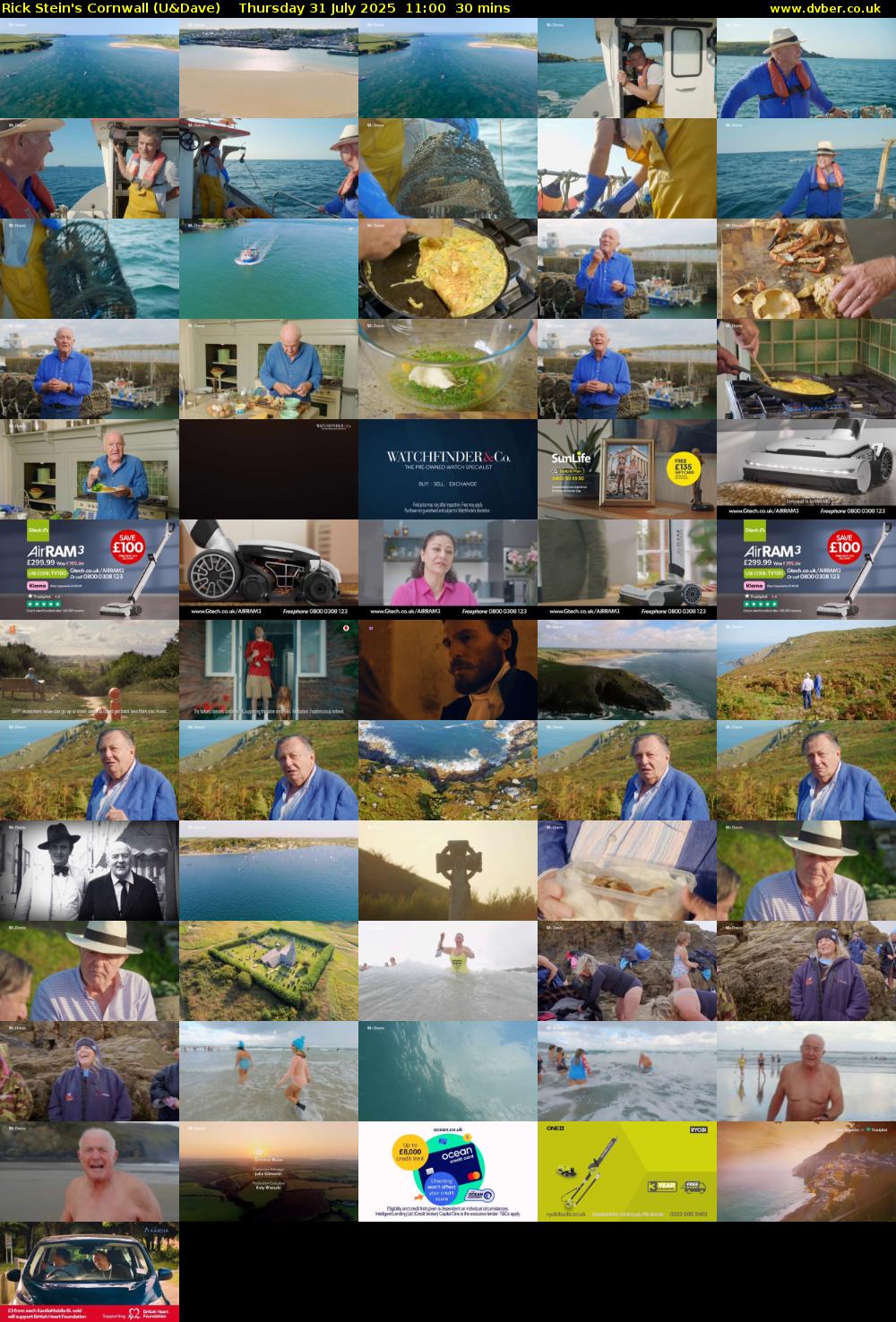 Rick Stein's Cornwall (U&Dave) Thursday 31 July 2025 11:00 - 11:30
