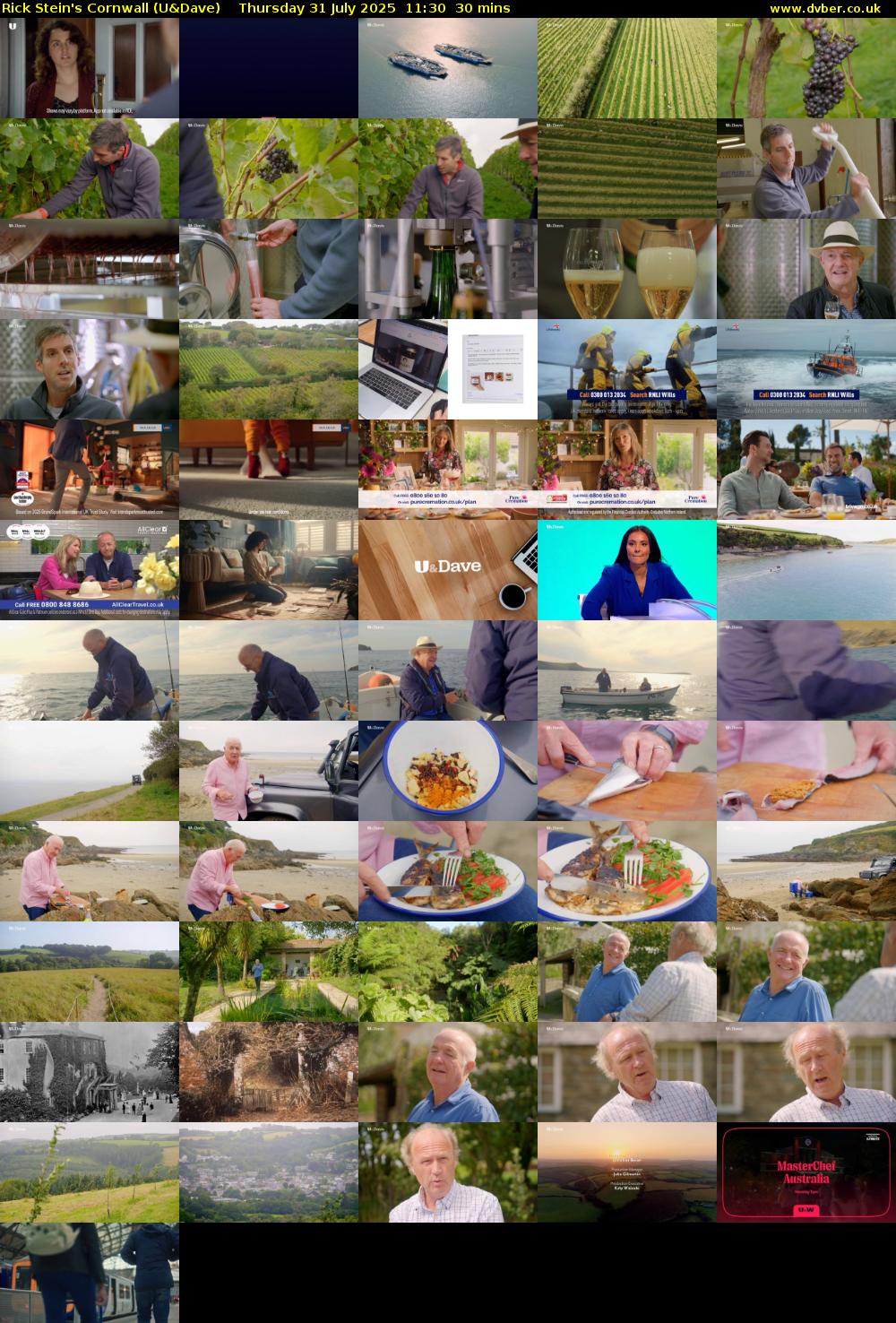 Rick Stein's Cornwall (U&Dave) Thursday 31 July 2025 11:30 - 12:00