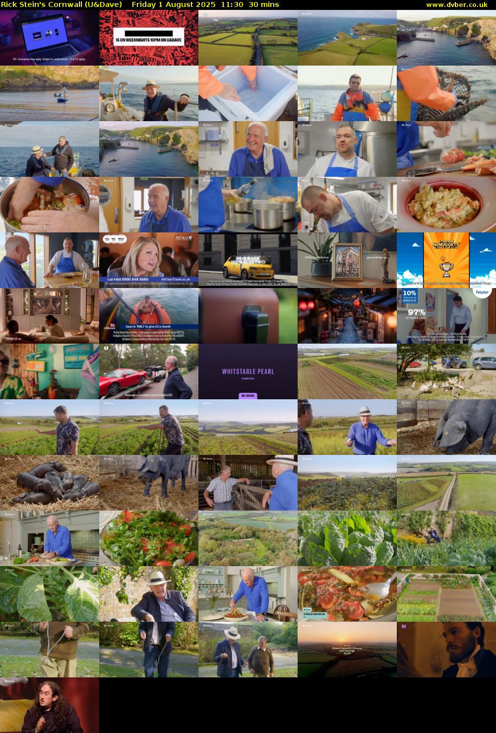 Rick Stein's Cornwall (U&Dave) Friday 1 August 2025 11:30 - 12:00