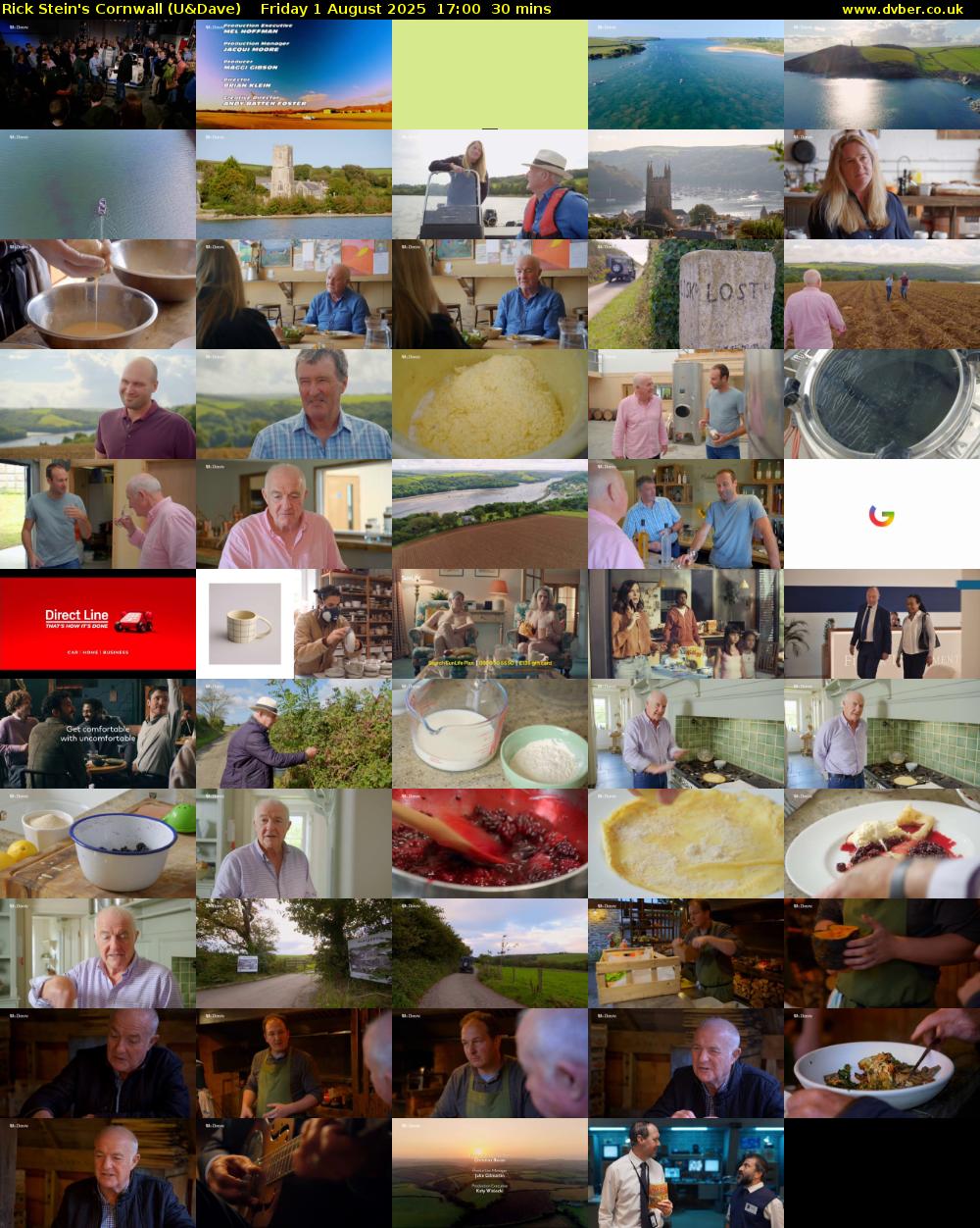 Rick Stein's Cornwall (U&Dave) Friday 1 August 2025 17:00 - 17:30