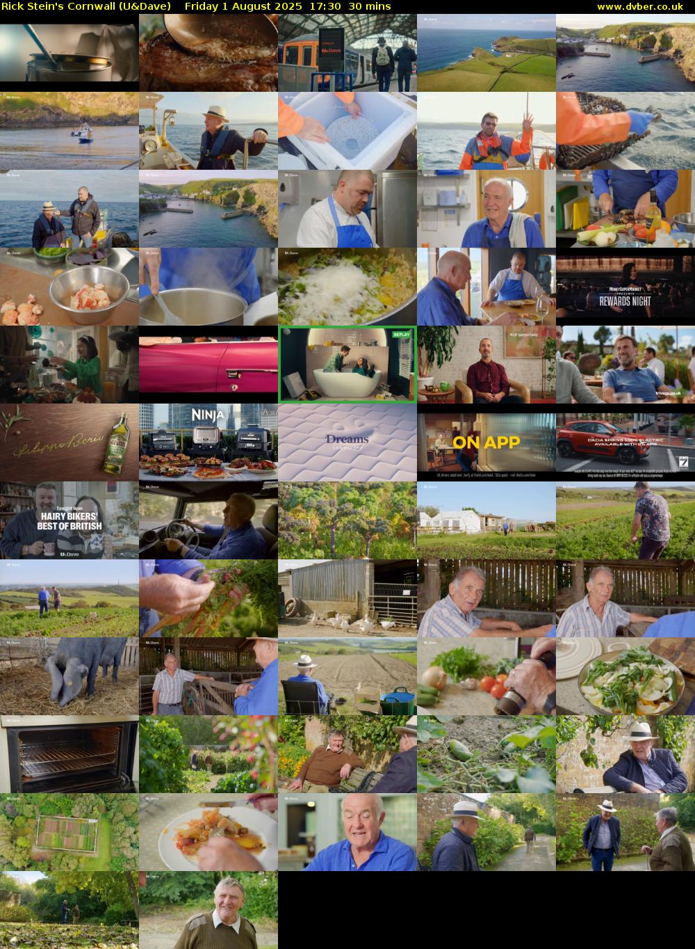Rick Stein's Cornwall (U&Dave) Friday 1 August 2025 17:30 - 18:00
