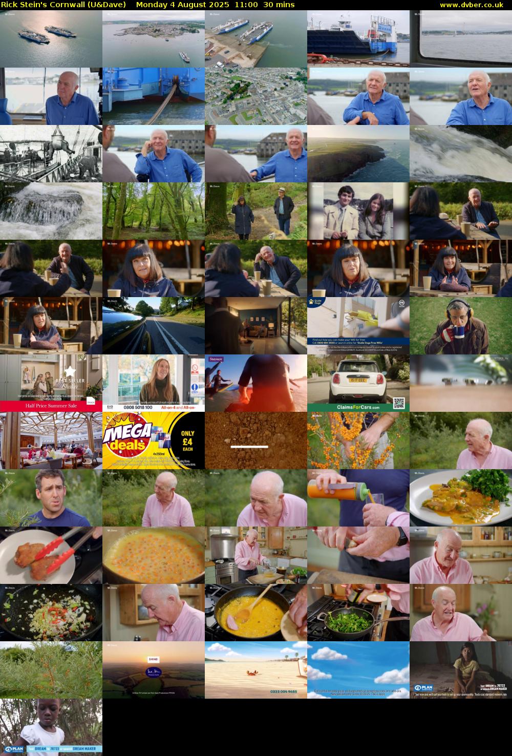 Rick Stein's Cornwall (U&Dave) Monday 4 August 2025 11:00 - 11:30