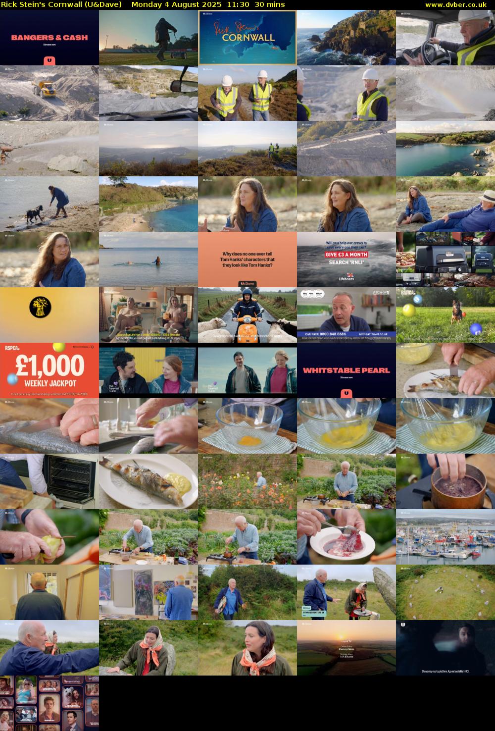 Rick Stein's Cornwall (U&Dave) Monday 4 August 2025 11:30 - 12:00