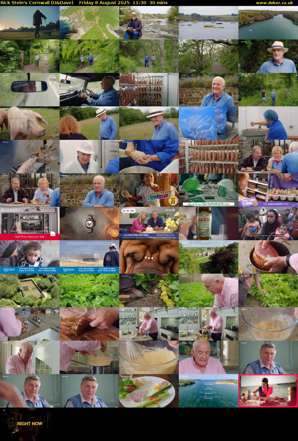 Rick Stein's Cornwall (U&Dave) Friday 8 August 2025 11:30 - 12:00