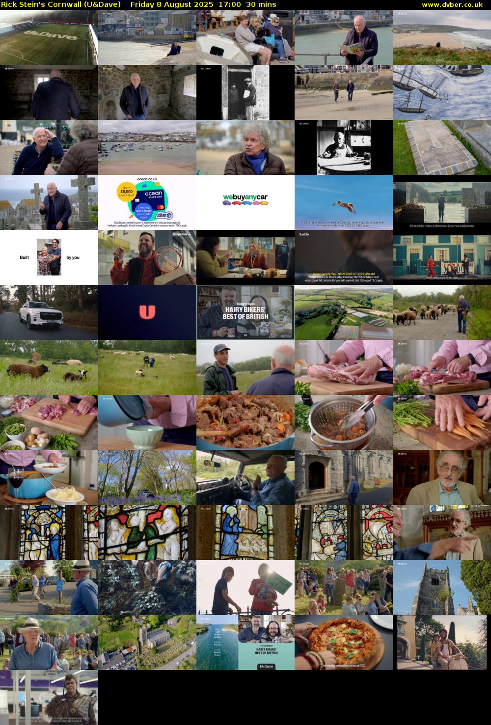 Rick Stein's Cornwall (U&Dave) Friday 8 August 2025 17:00 - 17:30