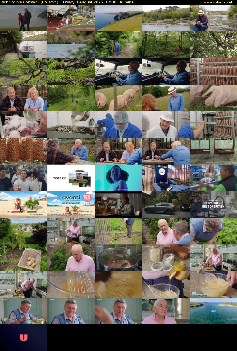 Rick Stein's Cornwall (U&Dave) Friday 8 August 2025 17:30 - 18:00