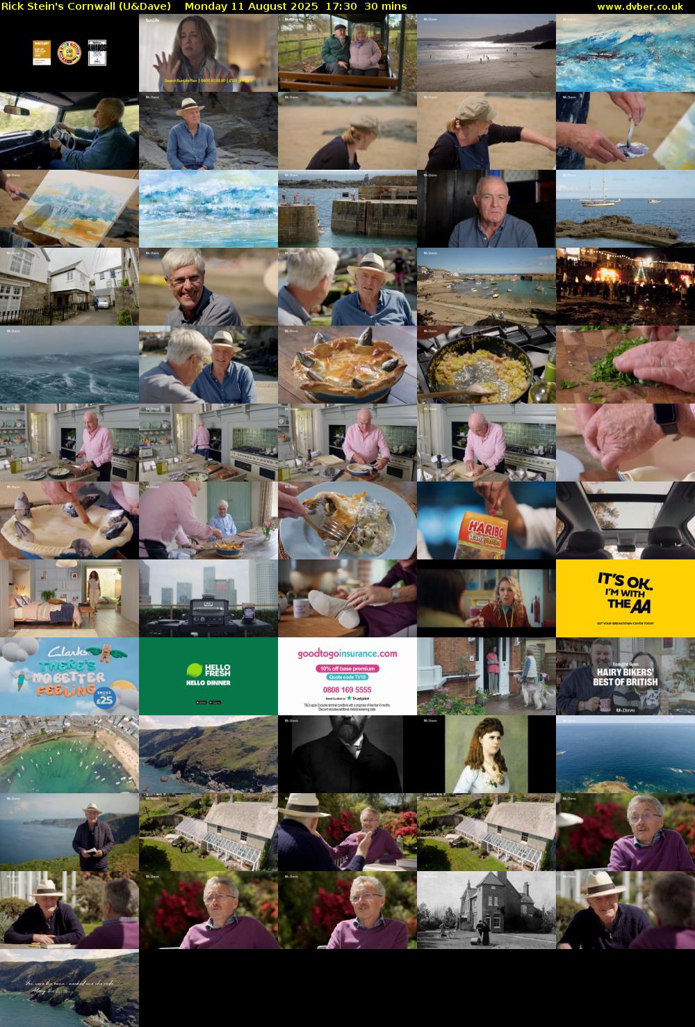 Rick Stein's Cornwall (U&Dave) Monday 11 August 2025 17:30 - 18:00