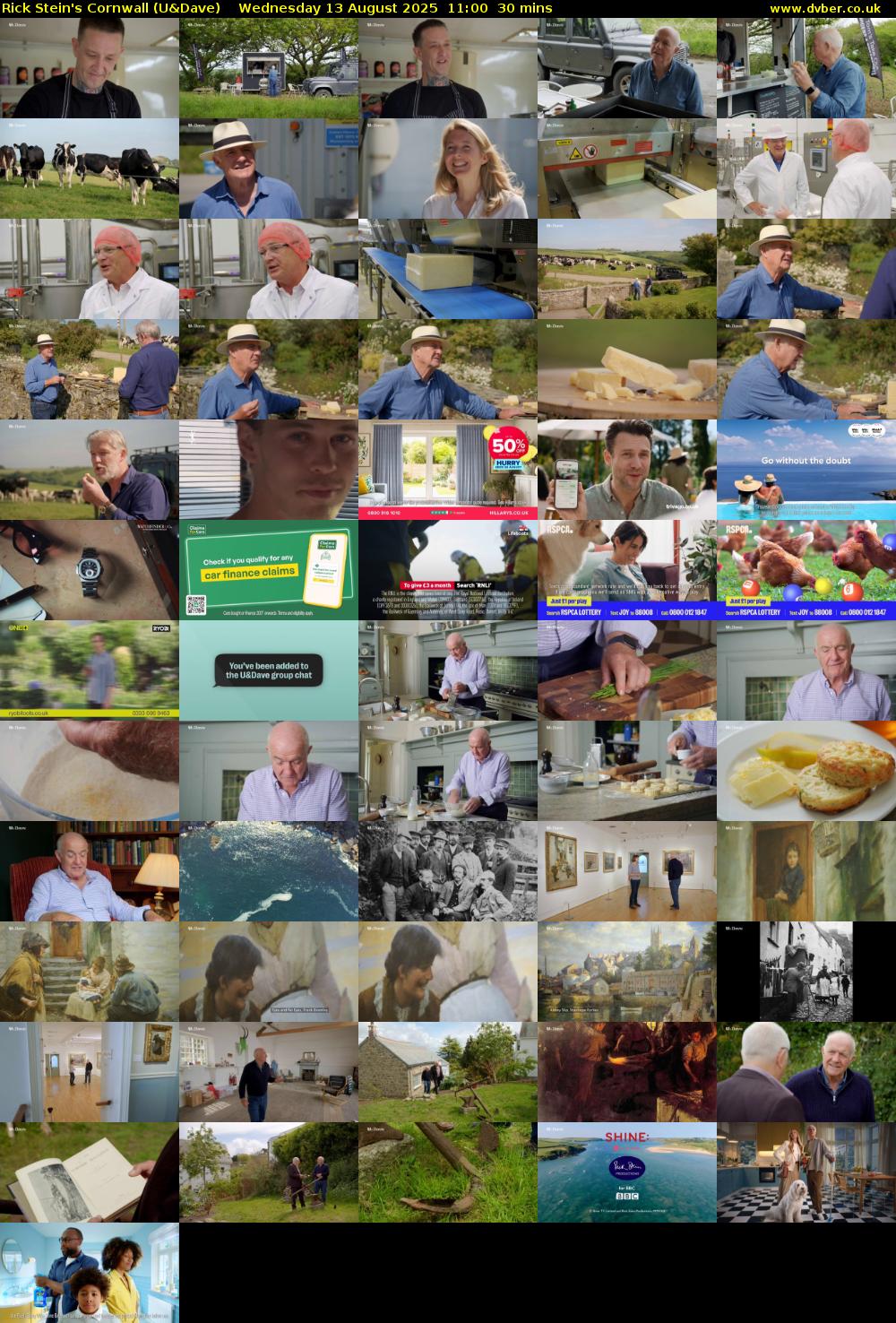 Rick Stein's Cornwall (U&Dave) Wednesday 13 August 2025 11:00 - 11:30