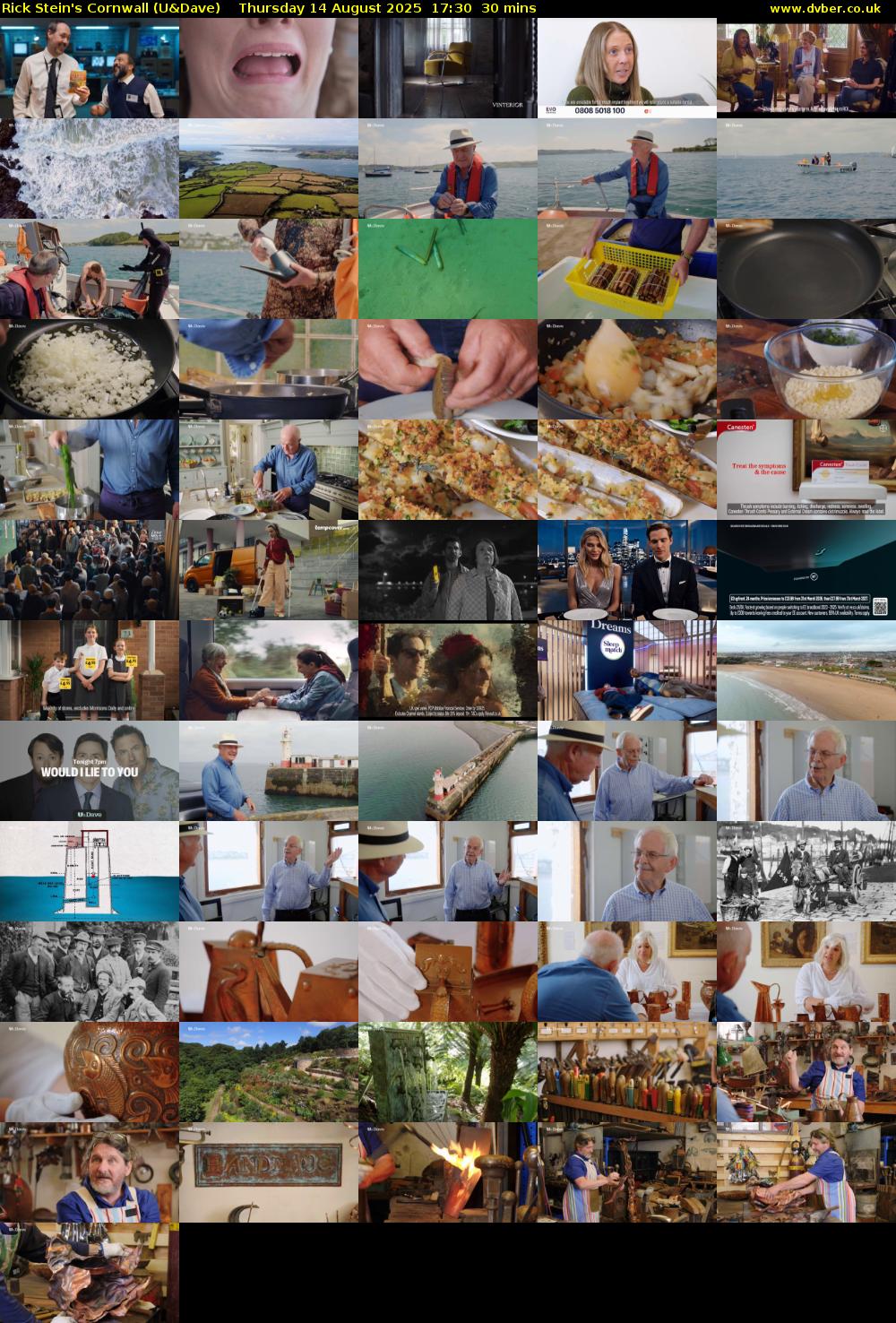 Rick Stein's Cornwall (U&Dave) Thursday 14 August 2025 17:30 - 18:00