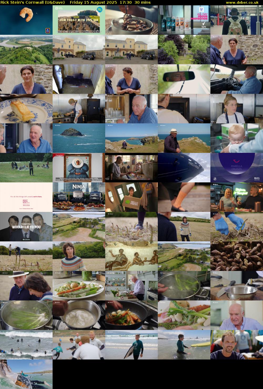 Rick Stein's Cornwall (U&Dave) Friday 15 August 2025 17:30 - 18:00