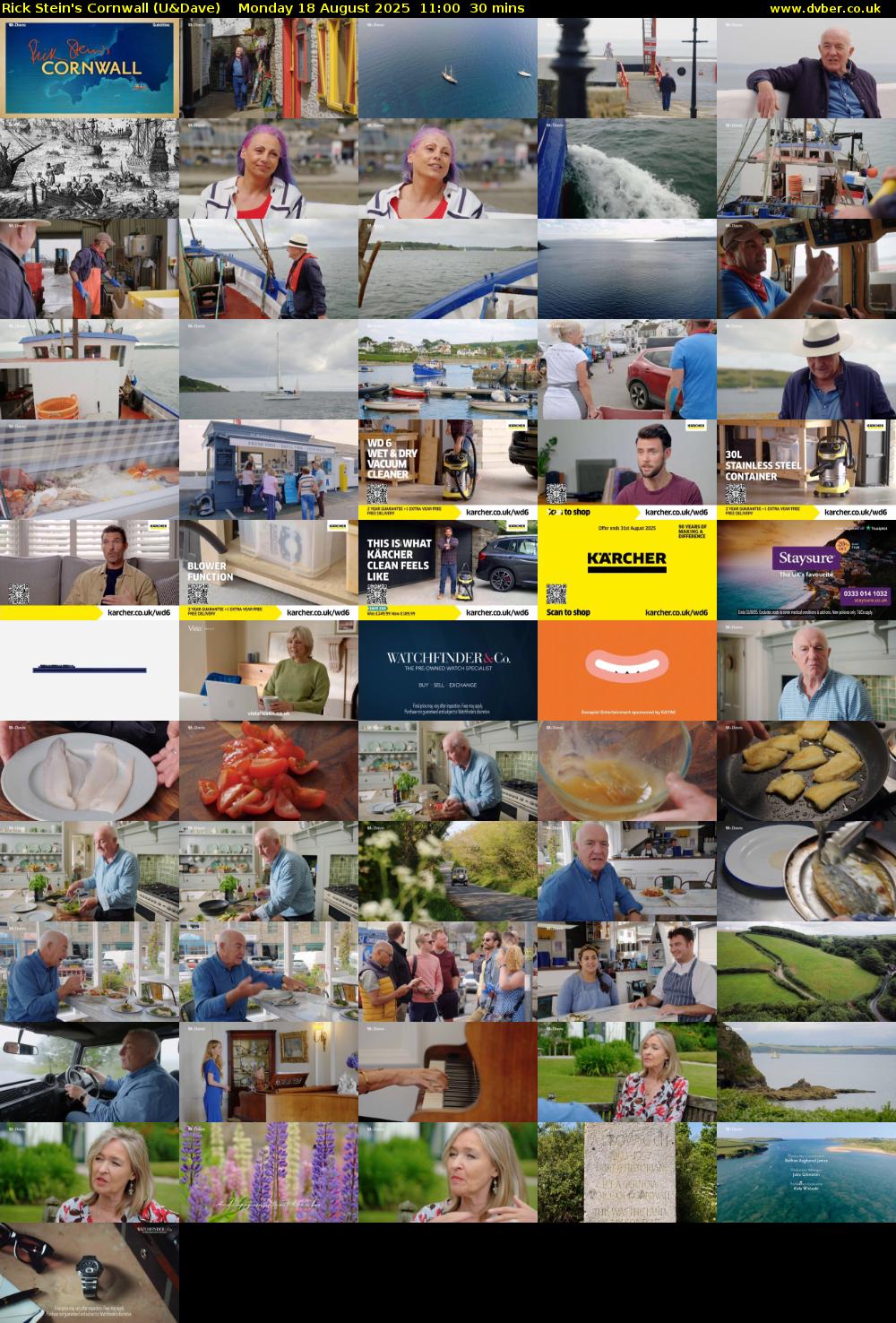 Rick Stein's Cornwall (U&Dave) Monday 18 August 2025 11:00 - 11:30