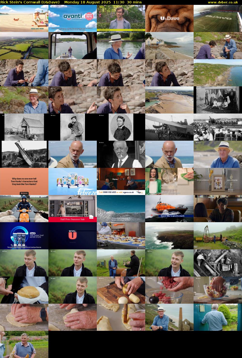 Rick Stein's Cornwall (U&Dave) Monday 18 August 2025 11:30 - 12:00