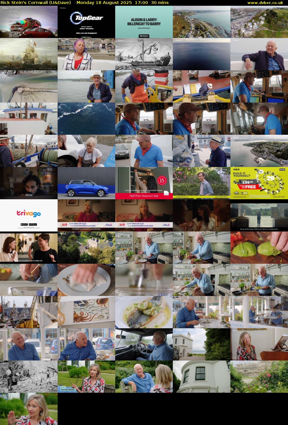 Rick Stein's Cornwall (U&Dave) Monday 18 August 2025 17:00 - 17:30