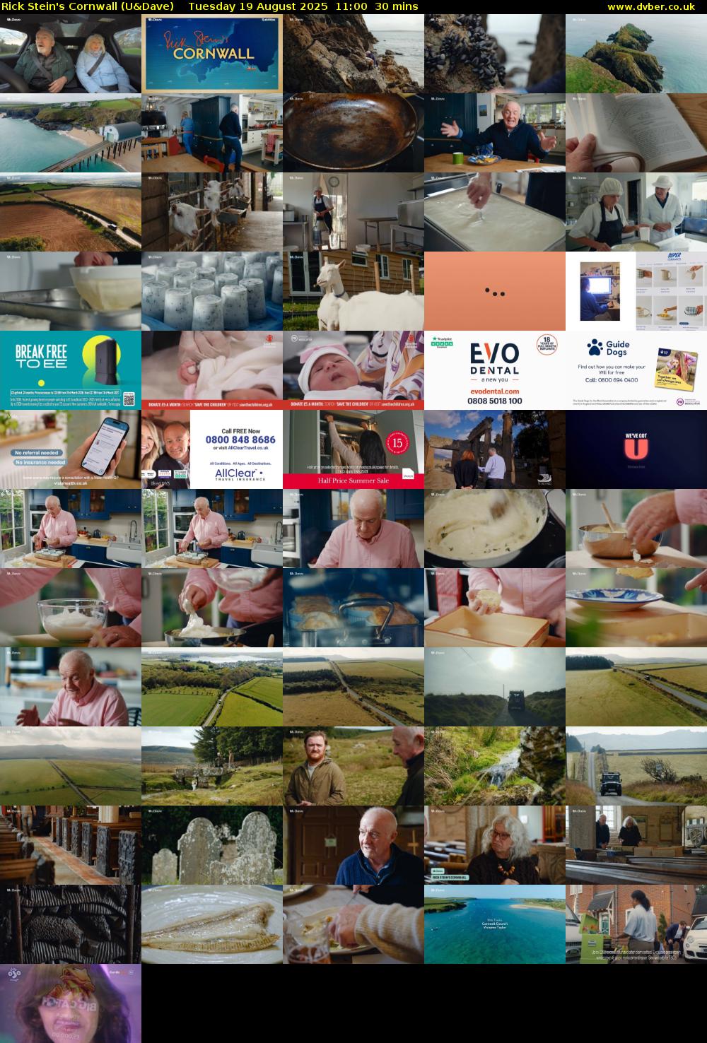 Rick Stein's Cornwall (U&Dave) Tuesday 19 August 2025 11:00 - 11:30