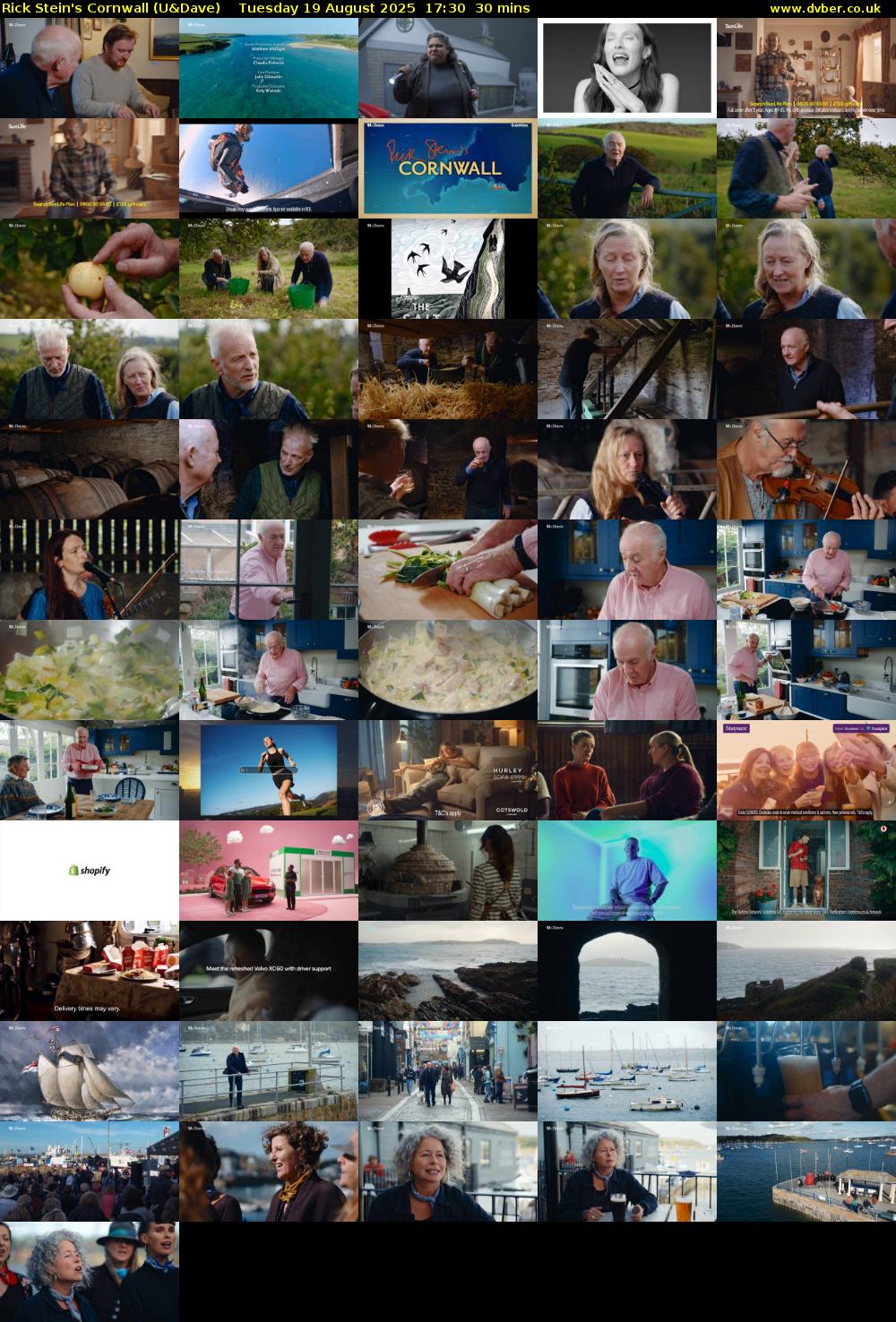 Rick Stein's Cornwall (U&Dave) Tuesday 19 August 2025 17:30 - 18:00