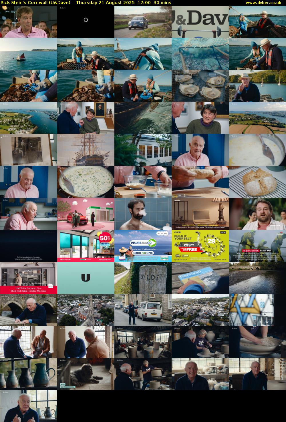 Rick Stein's Cornwall (U&Dave) Thursday 21 August 2025 17:00 - 17:30