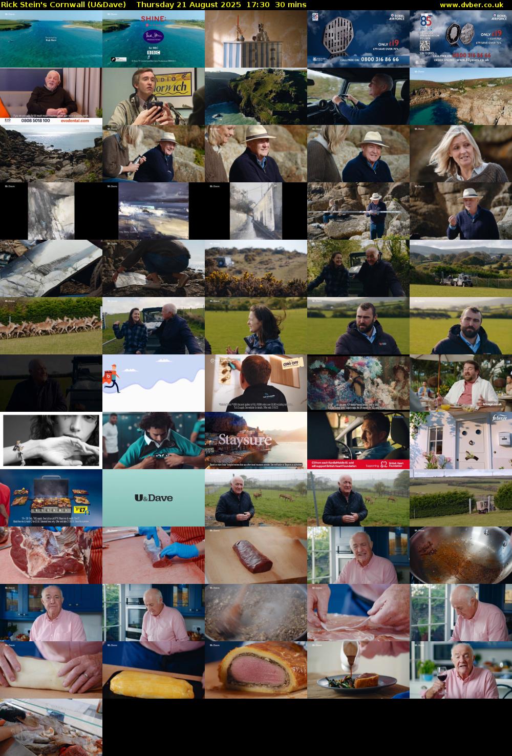 Rick Stein's Cornwall (U&Dave) Thursday 21 August 2025 17:30 - 18:00
