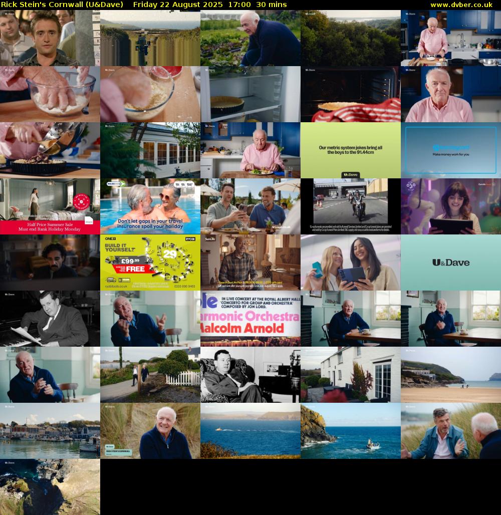 Rick Stein's Cornwall (U&Dave) Friday 22 August 2025 17:00 - 17:30
