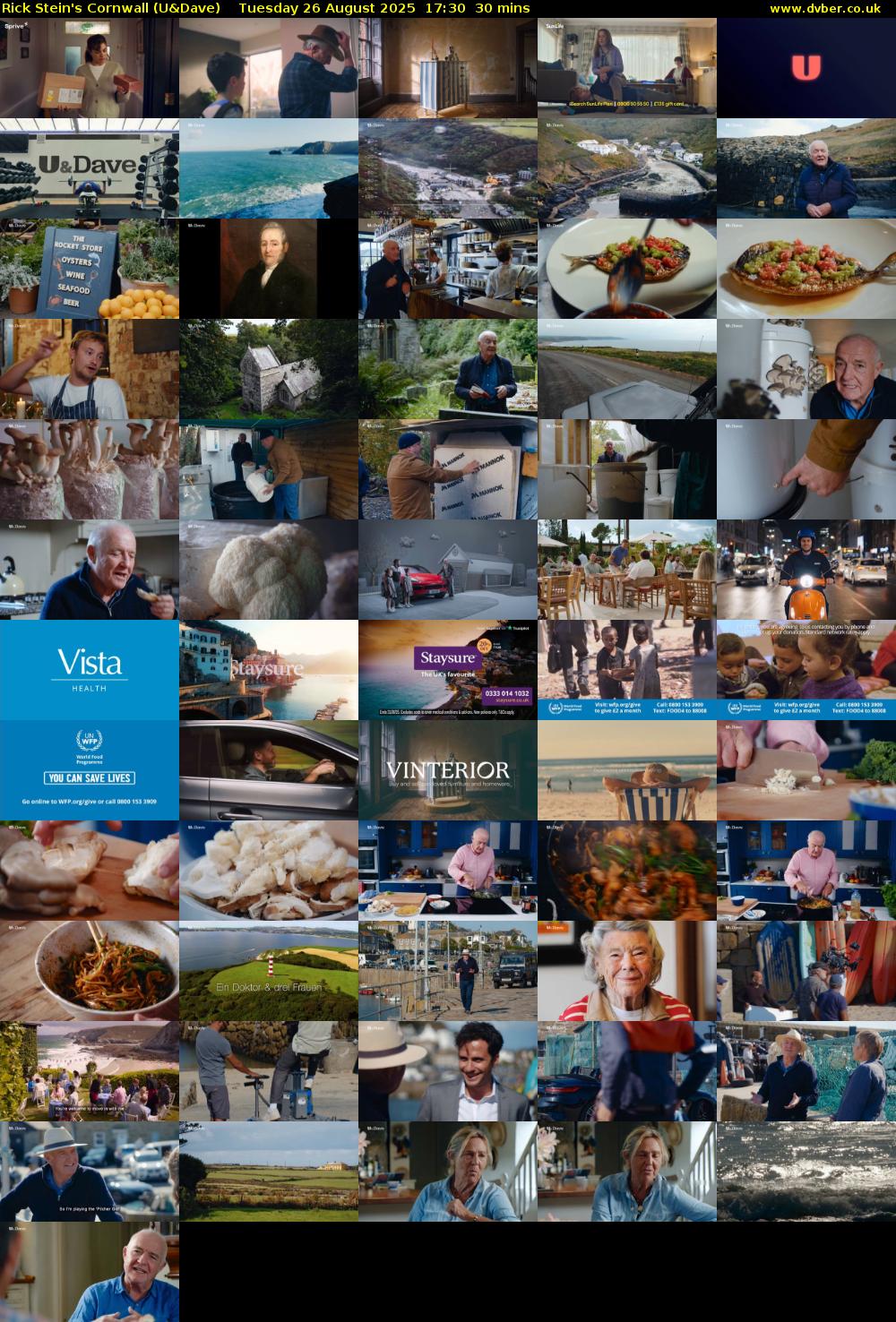 Rick Stein's Cornwall (U&Dave) Tuesday 26 August 2025 17:30 - 18:00