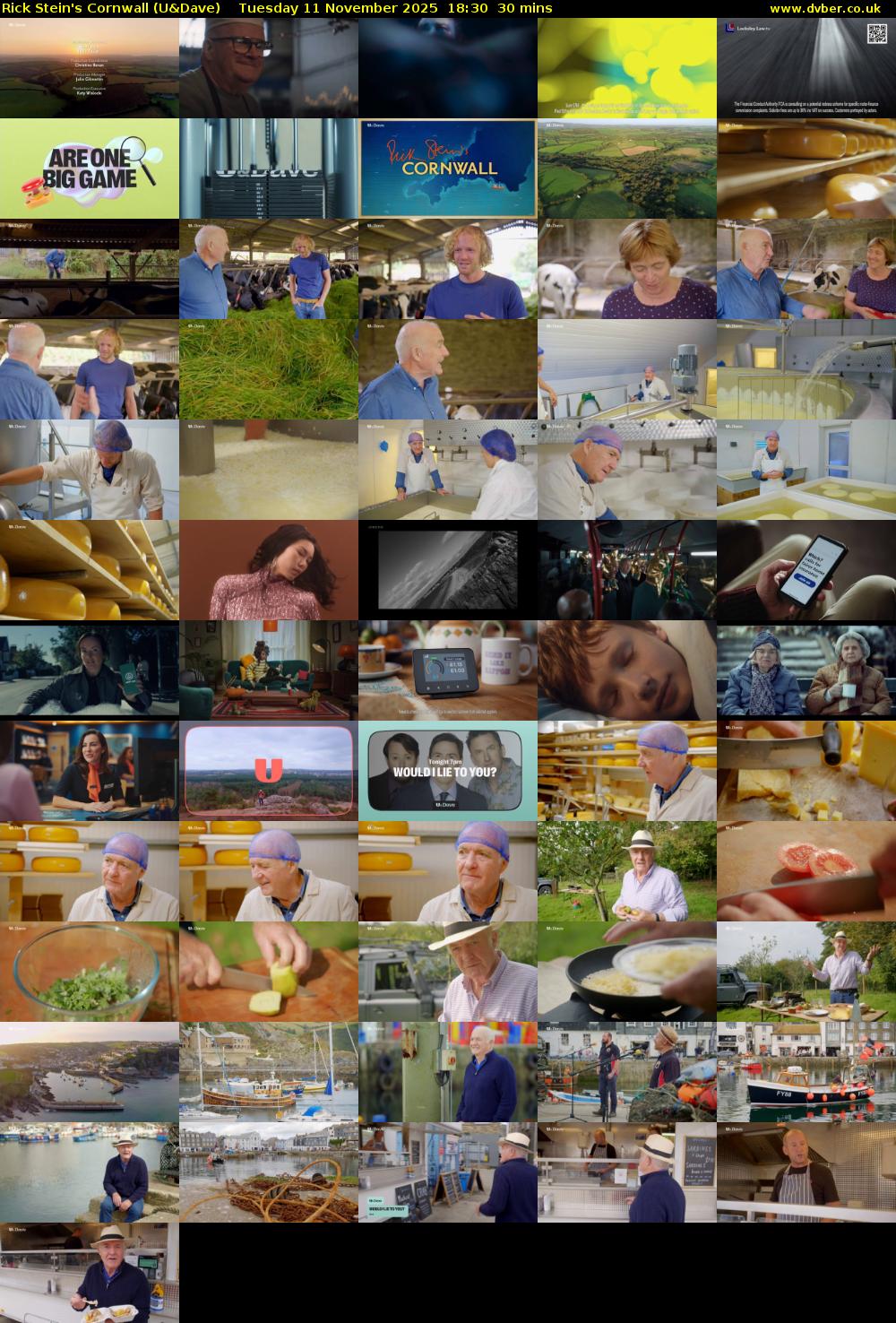 Rick Stein's Cornwall (U&Dave) Tuesday 11 November 2025 18:30 - 19:00