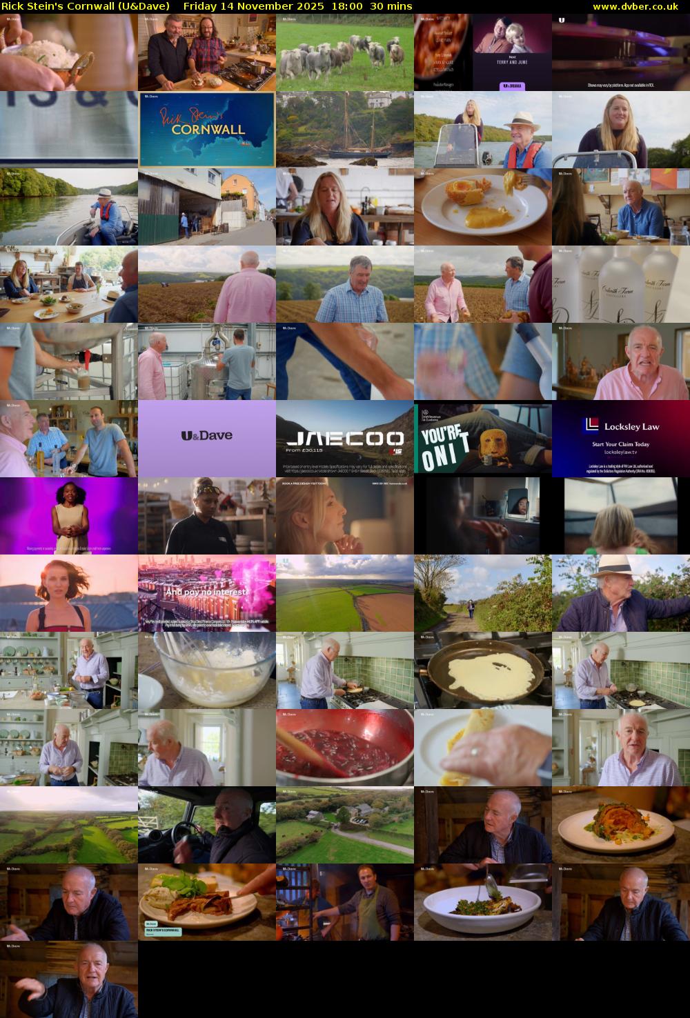 Rick Stein's Cornwall (U&Dave) Friday 14 November 2025 18:00 - 18:30