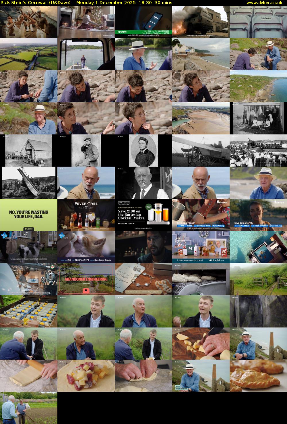 Rick Stein's Cornwall (U&Dave) Monday 1 December 2025 18:30 - 19:00