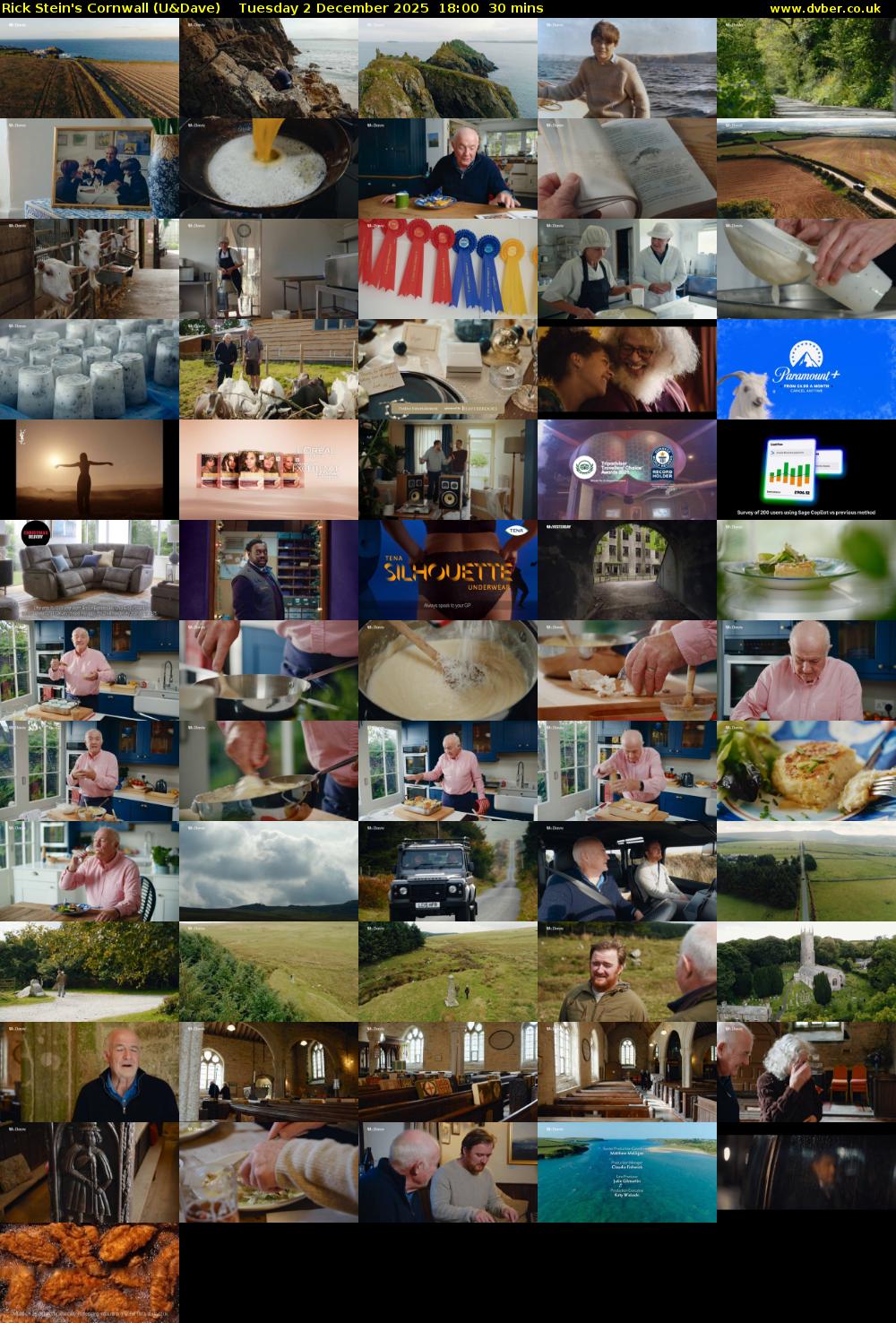 Rick Stein's Cornwall (U&Dave) Tuesday 2 December 2025 18:00 - 18:30