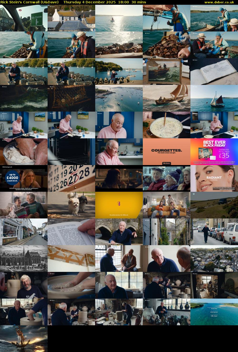 Rick Stein's Cornwall (U&Dave) Thursday 4 December 2025 18:00 - 18:30