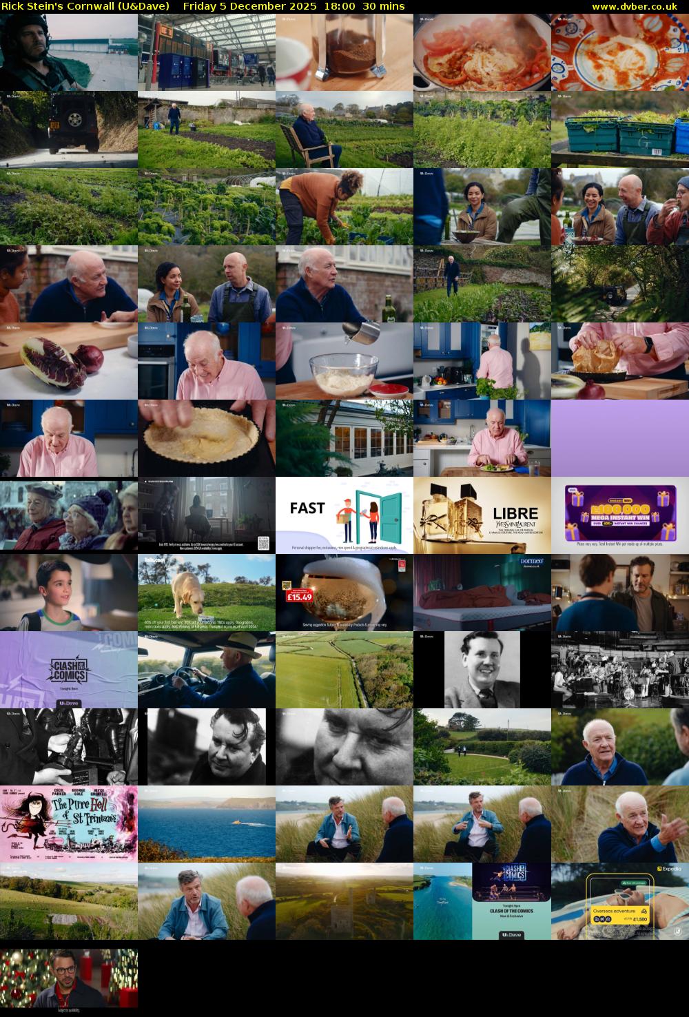 Rick Stein's Cornwall (U&Dave) Friday 5 December 2025 18:00 - 18:30