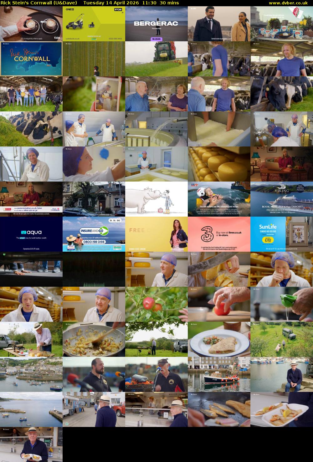 Rick Stein's Cornwall (U&Dave) Tuesday 14 April 2026 11:30 - 12:00