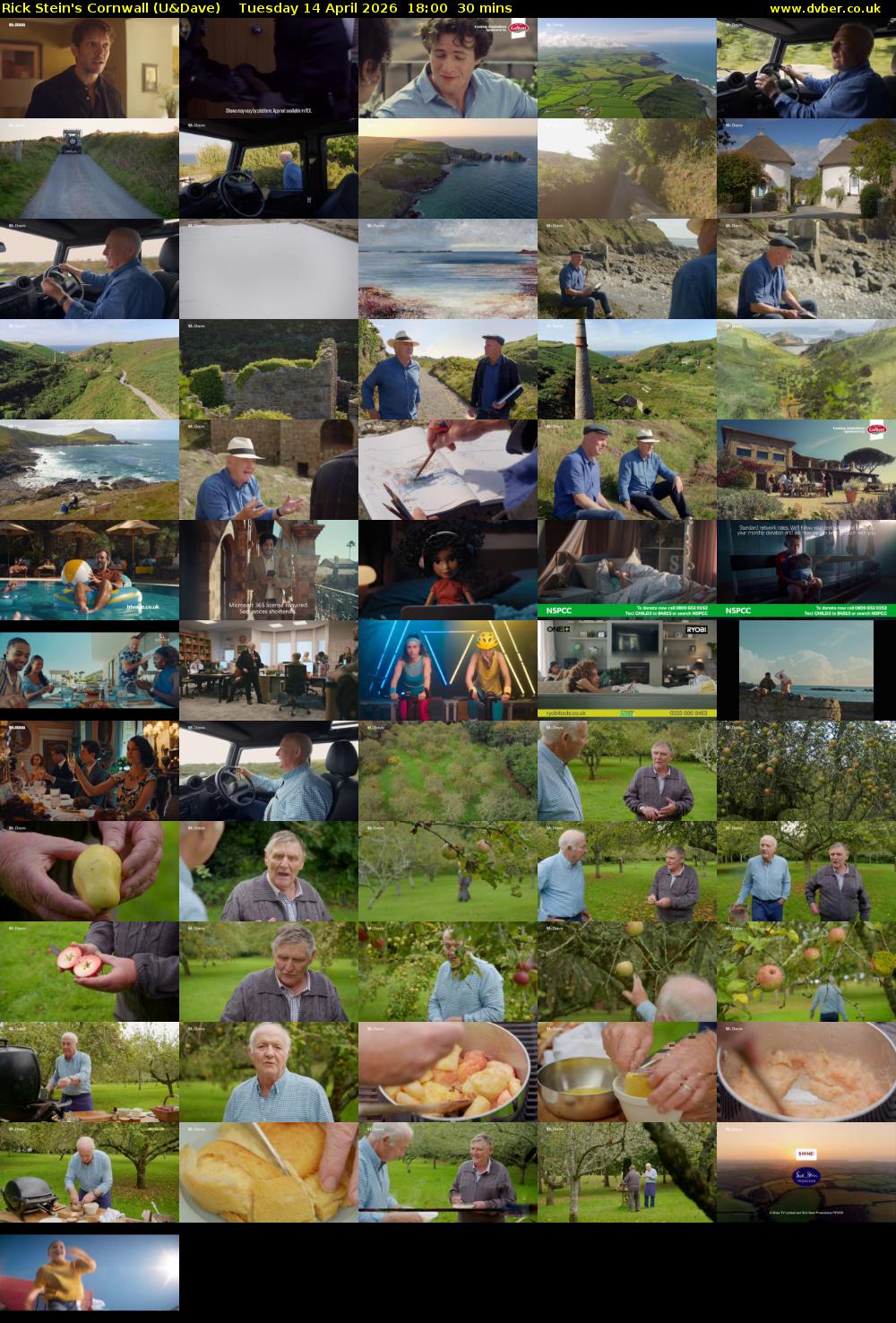 Rick Stein's Cornwall (U&Dave) Tuesday 14 April 2026 18:00 - 18:30
