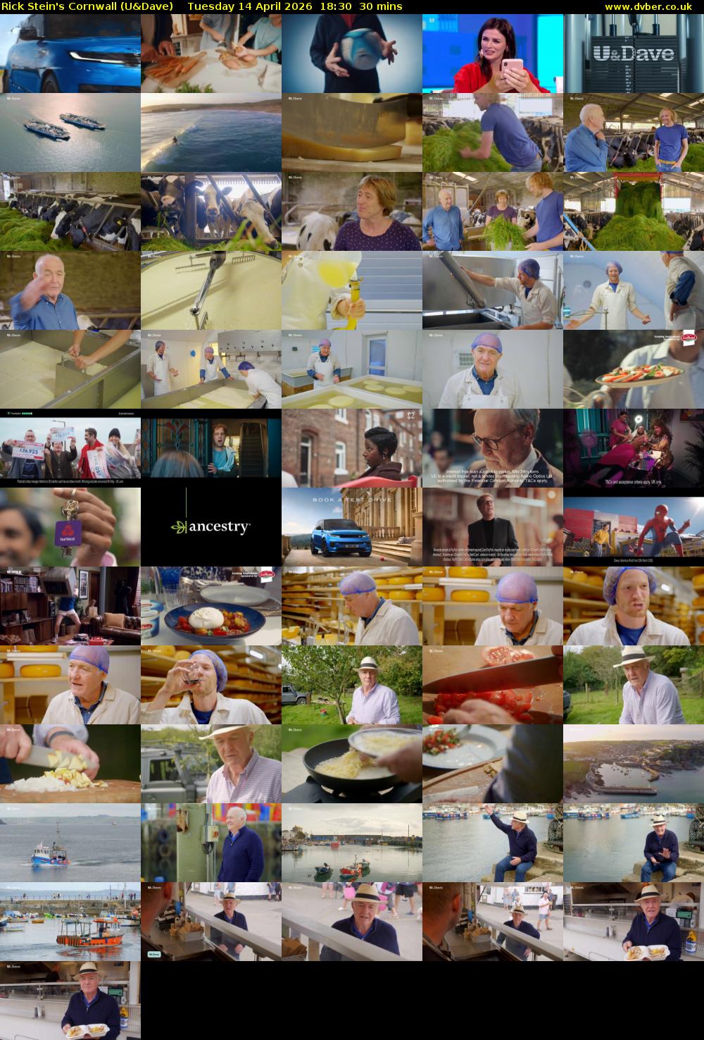 Rick Stein's Cornwall (U&Dave) Tuesday 14 April 2026 18:30 - 19:00