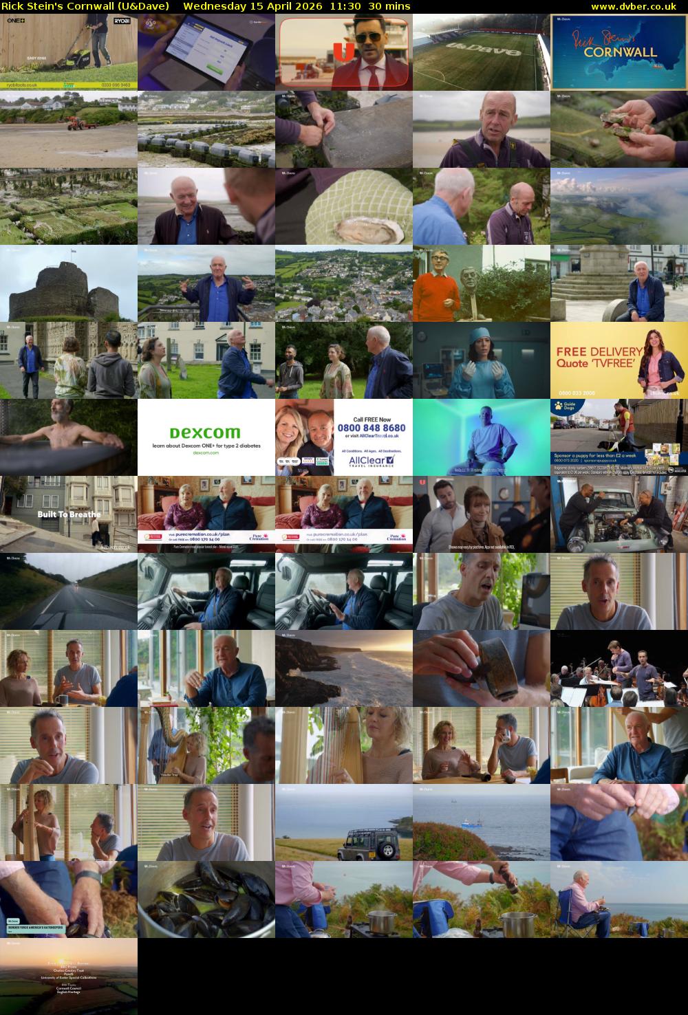 Rick Stein's Cornwall (U&Dave) Wednesday 15 April 2026 11:30 - 12:00