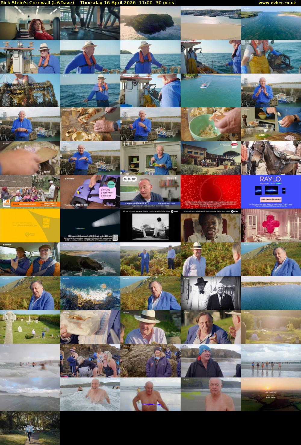 Rick Stein's Cornwall (U&Dave) Thursday 16 April 2026 11:00 - 11:30